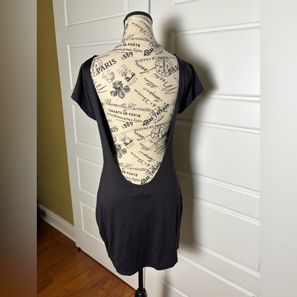 Meshki Reyna Recycled Nylon Backless Mini Dress Black XL - Picture 9 of 10